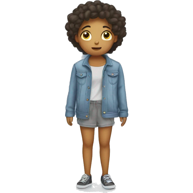 girl trying clothes in front of mirror that is sad emoji