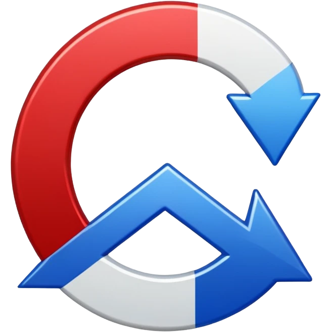 Red, White, and Blue counterclockwise arrow emoji