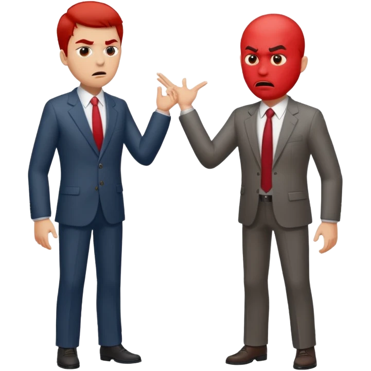 two men arguing full body emoji