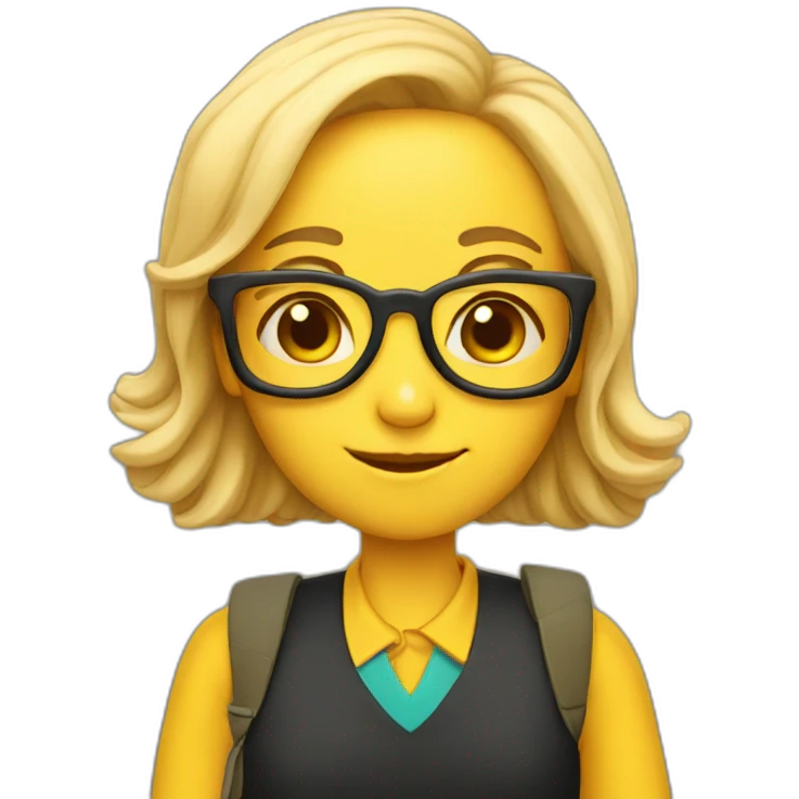 Teacher bee emoji