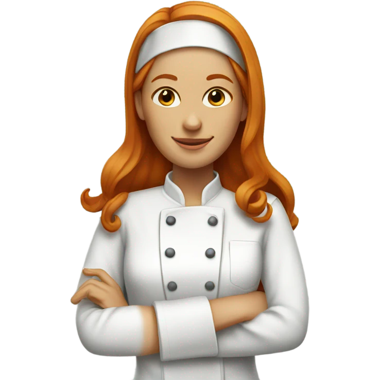Female chef with long ginger hair emoji