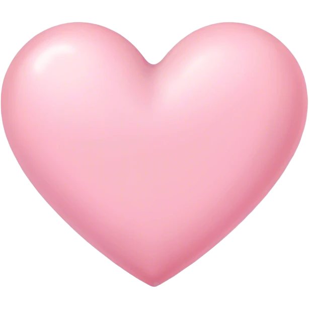 Pink pastel heart like the apple emoji ones ( the same shape)  emoji