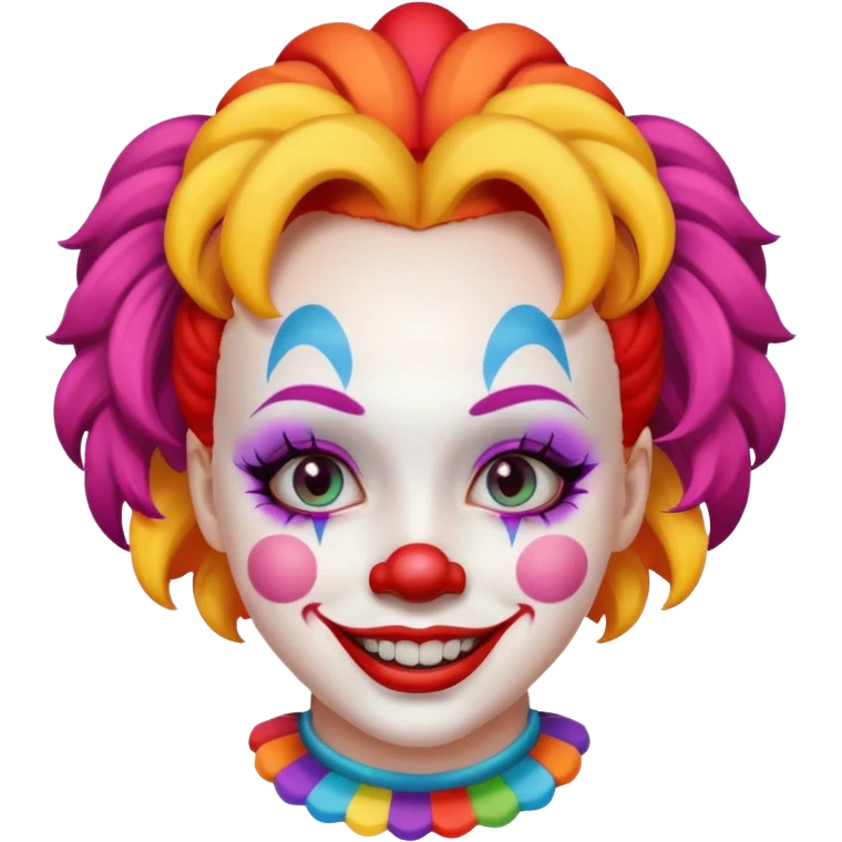 A undressed clown girl emoji