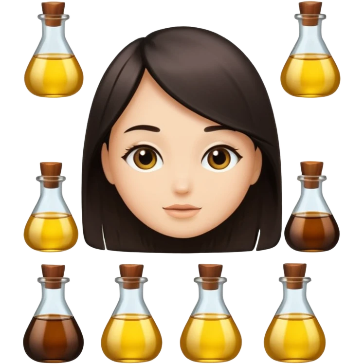 Óleos para cabelo emoji