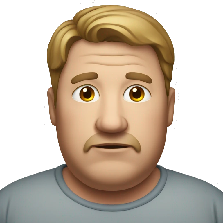 Obese middle age man  emoji