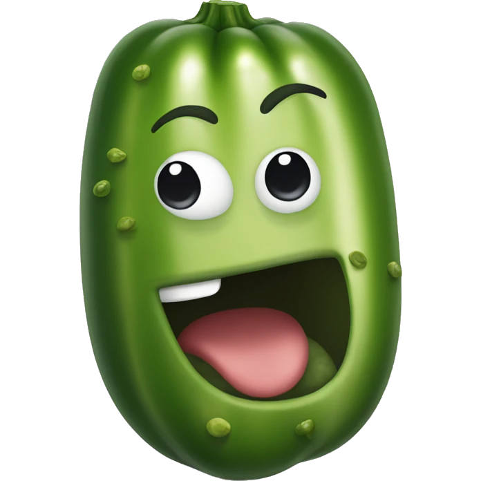 Pickle face who farts emoji