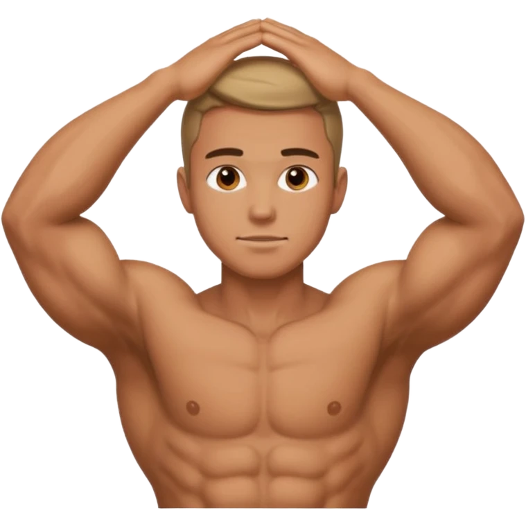 Man with hands around neck emoji