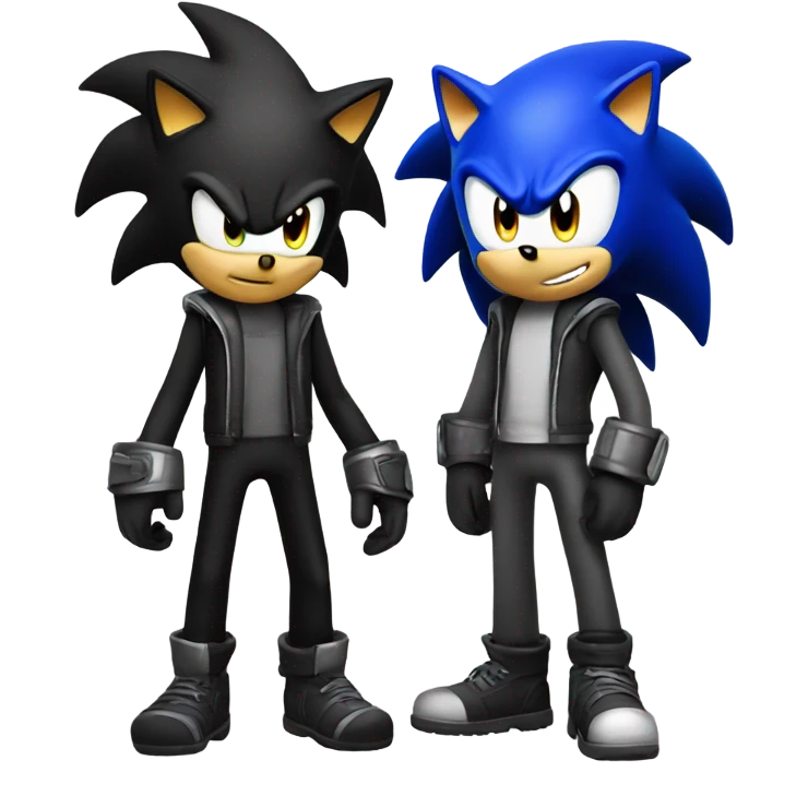 Make sonic and shadow emoji