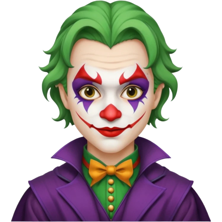 crazy colorful human jolly joker from poker, medieval, vintage emoji