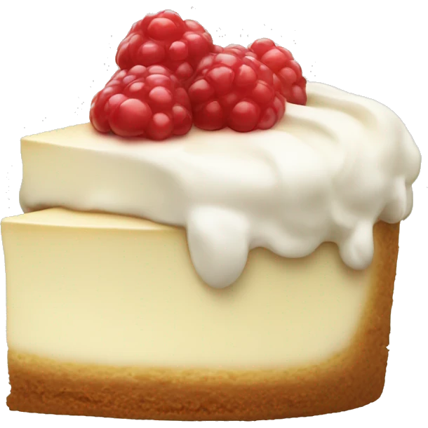 one tasty cheesecake with cream  emoji