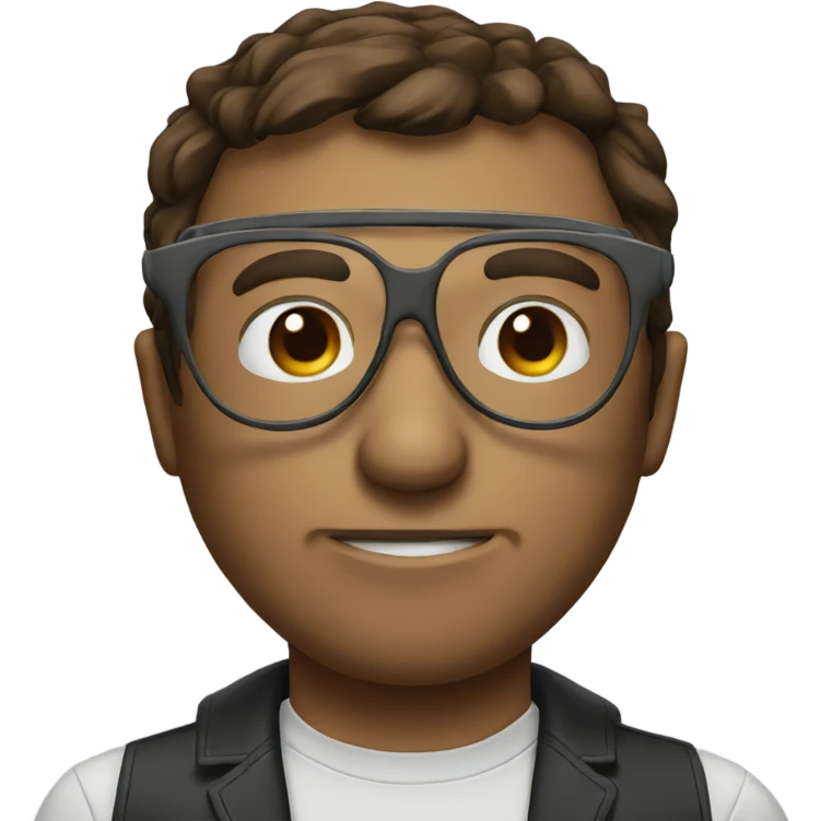 Elon mask with glasses  emoji
