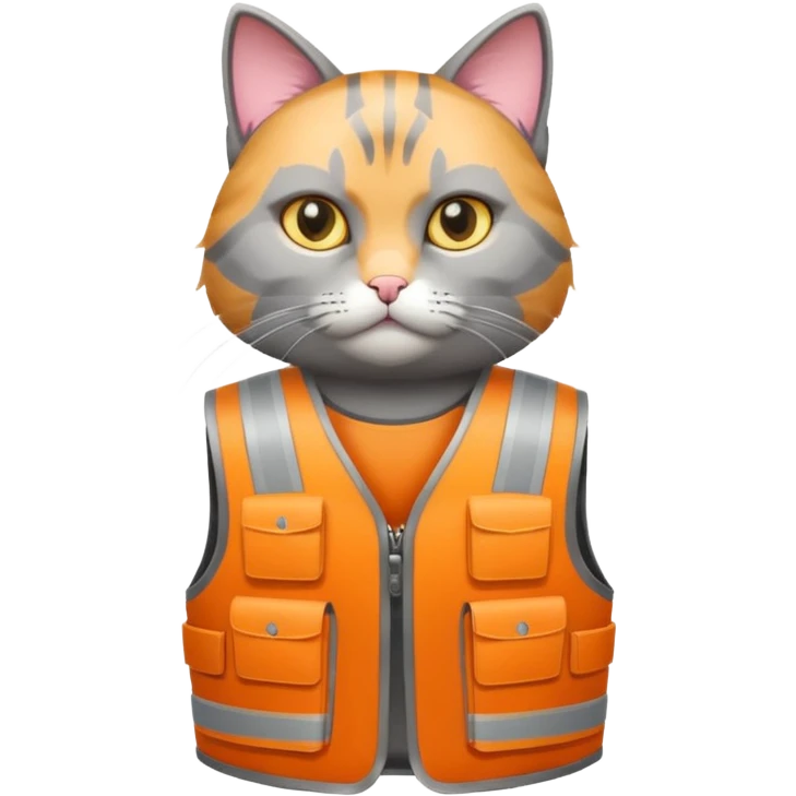 Cat wearing bullet proof emoji