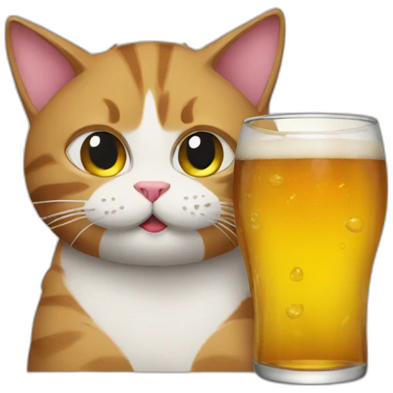 Drunk cat emoji