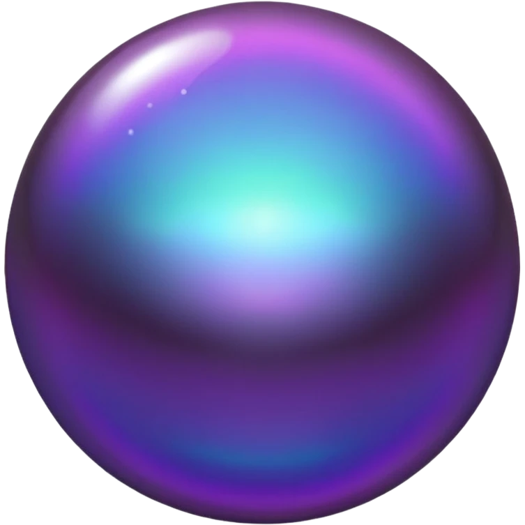 black and purple pearl emoji
