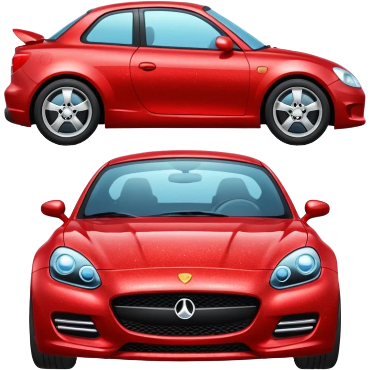red glitter car emoji