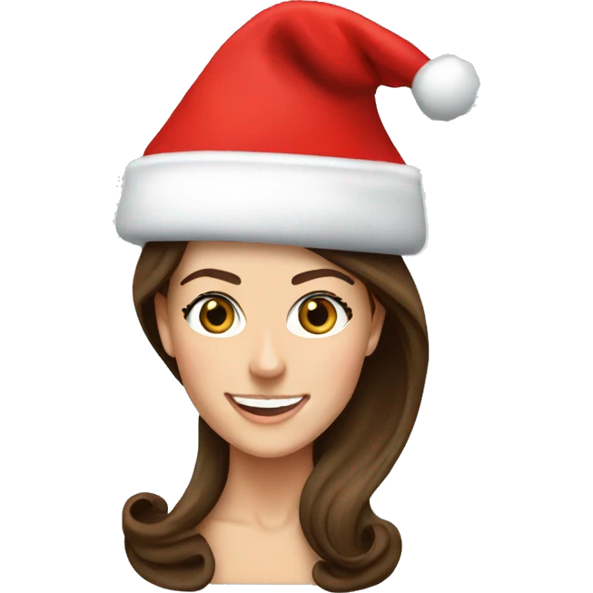 Kate middleton with a santa hat emoji
