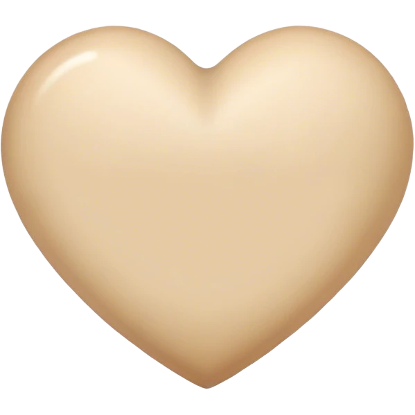 Beige heart  emoji