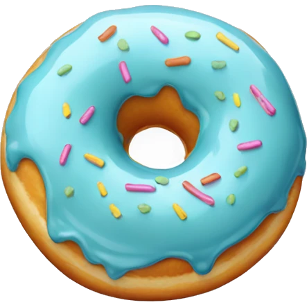 donut with light blue glaze emoji