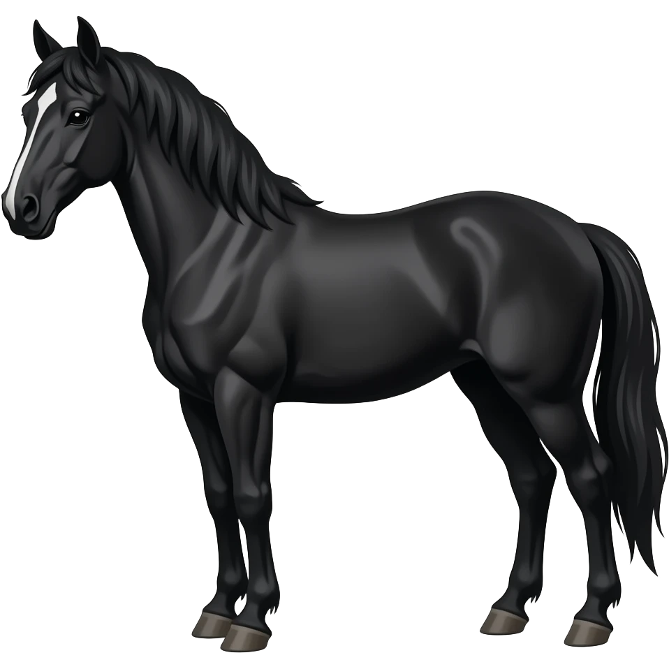 Black horse emoji