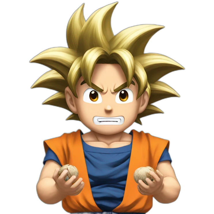 goku holding nuts emoji