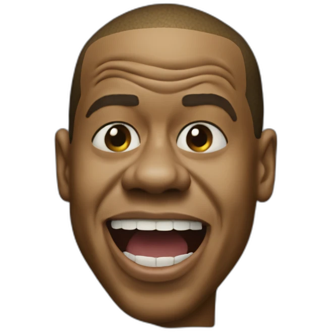 jay z bobbing head to music with mouth open emoji