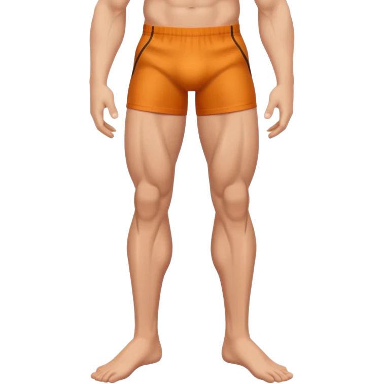Create leg muscle emoji without pants. Only leg part. Like this one but only legs and closer. I want only legs not torso or arms. View is front and closer. Side view of leg. Not any torso or glute emoji
