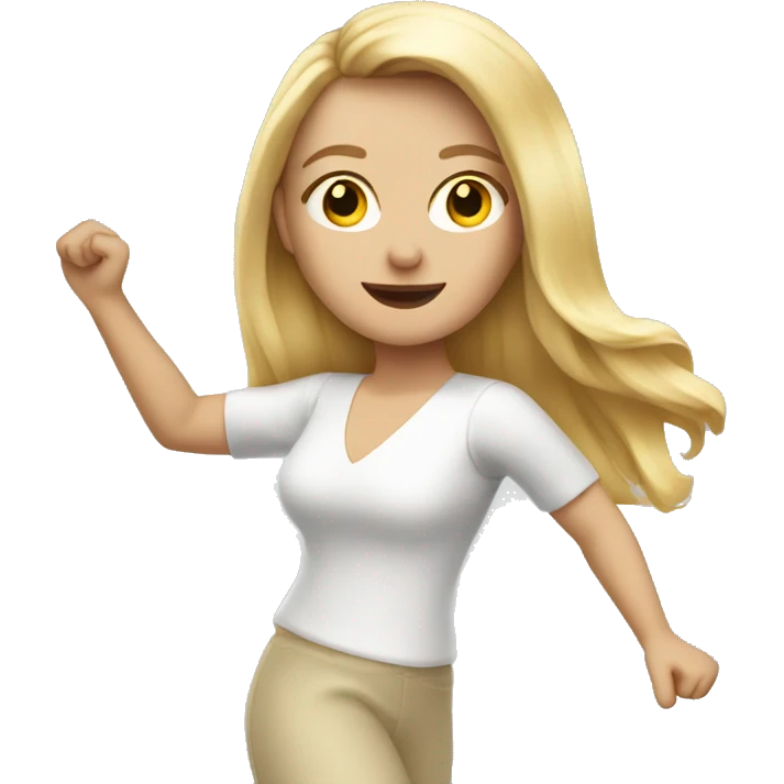 white woman with long blonde hair salsa dancing  emoji