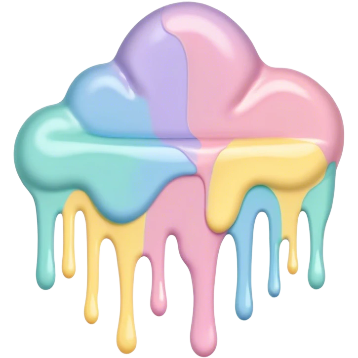 melted pastel paint colors  emoji