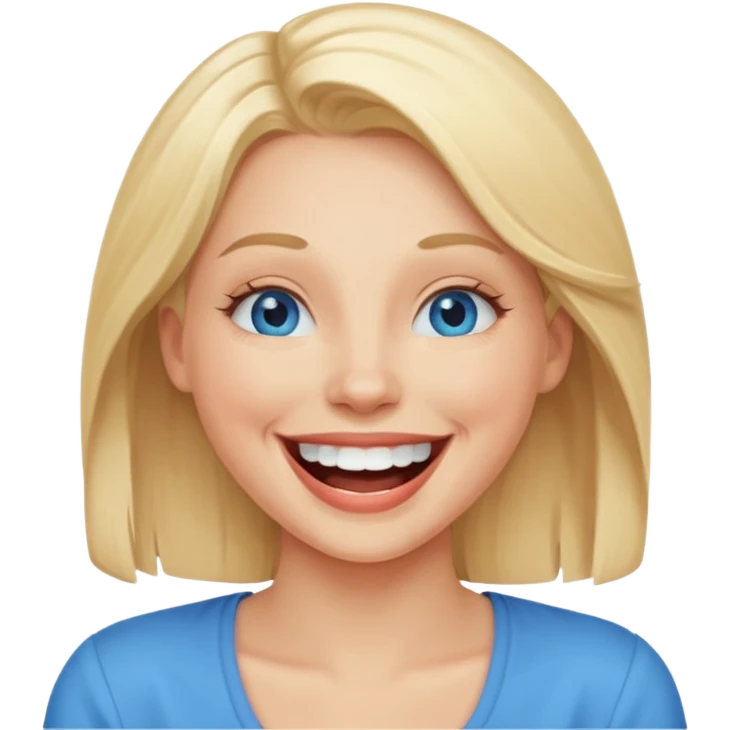 laughing bllonde woman emoji