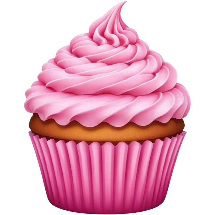 Cupcake with pink icing emoji