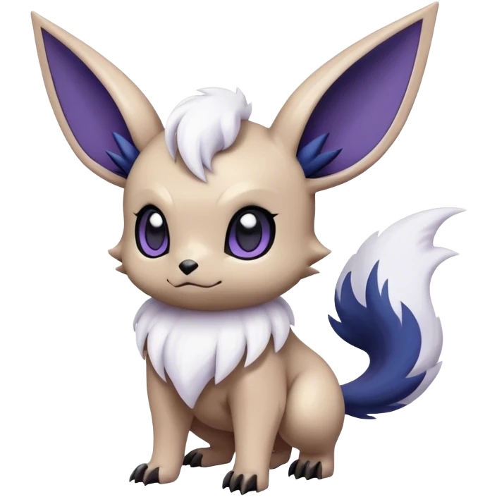 Cool Cute Kawaii Noibat-Eevee-Absol-Pokemon Full Body emoji