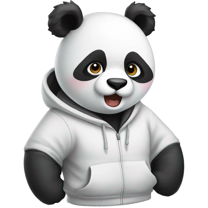 Panda wearing a sweatshirt  emoji