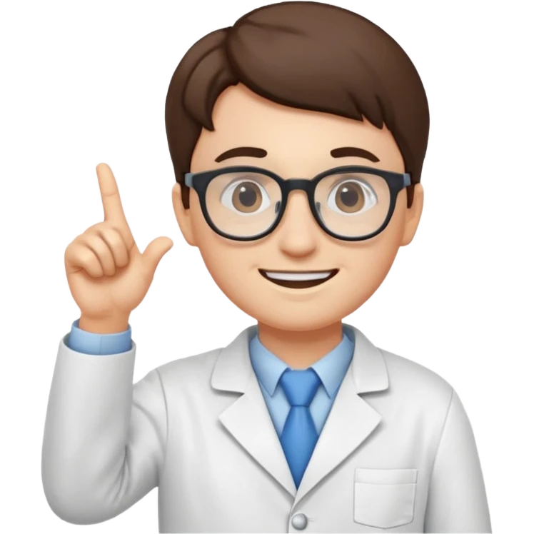 Nerd scientist emoji that with those 🤓👆🥼 that looks like an emoji not a bitmoji  emoji