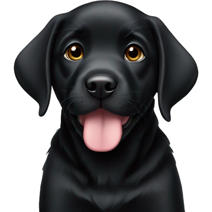 Black Labrador puppy emoji