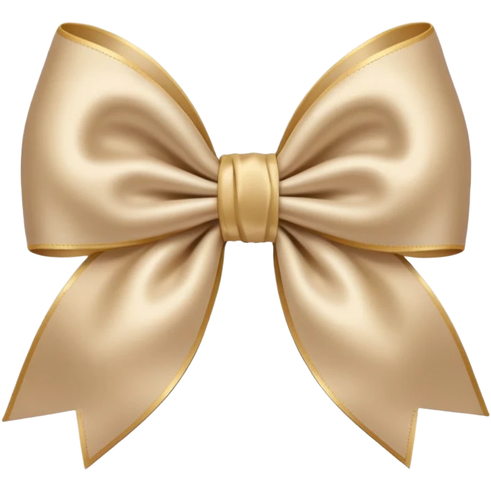 Beige bow emoji