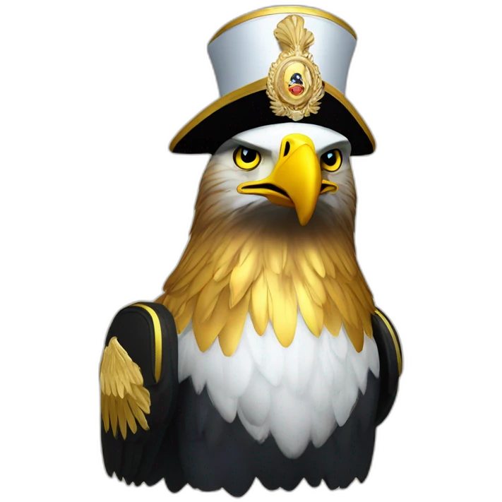 golden imperial eagle with napoleon hat emoji