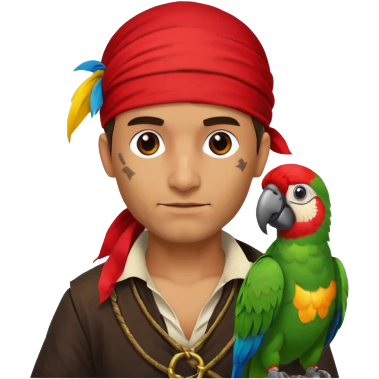 pirate and parrot emoji