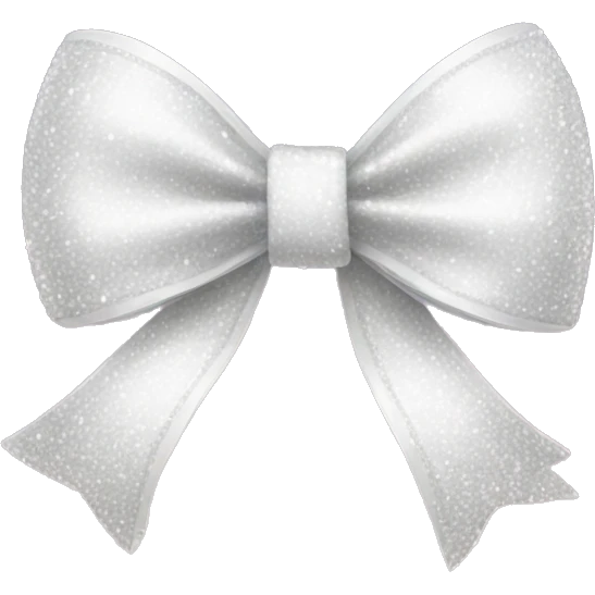 A white bow with sparkles  emoji