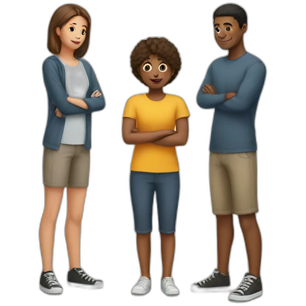 Friends standing in circle emoji