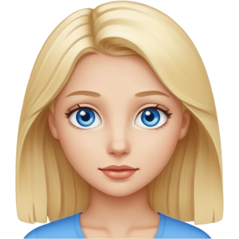 Красива дівчина блондинка з голубими очима emoji