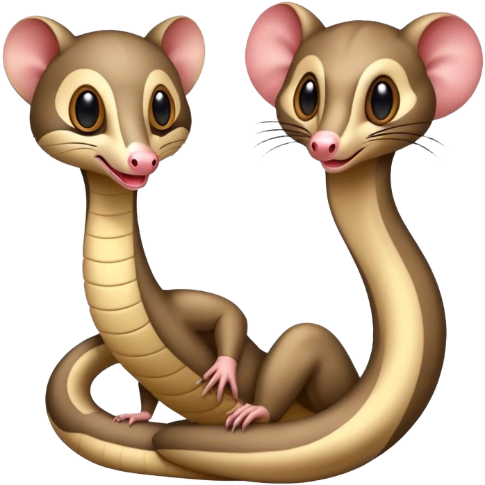 Cobra and a possum  emoji
