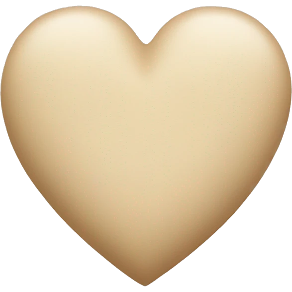 Beige heart emoji