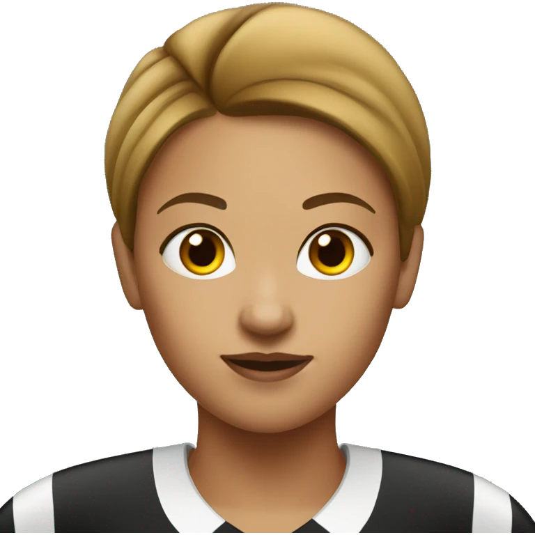 white female with brown ponytail basketball referee  emoji
