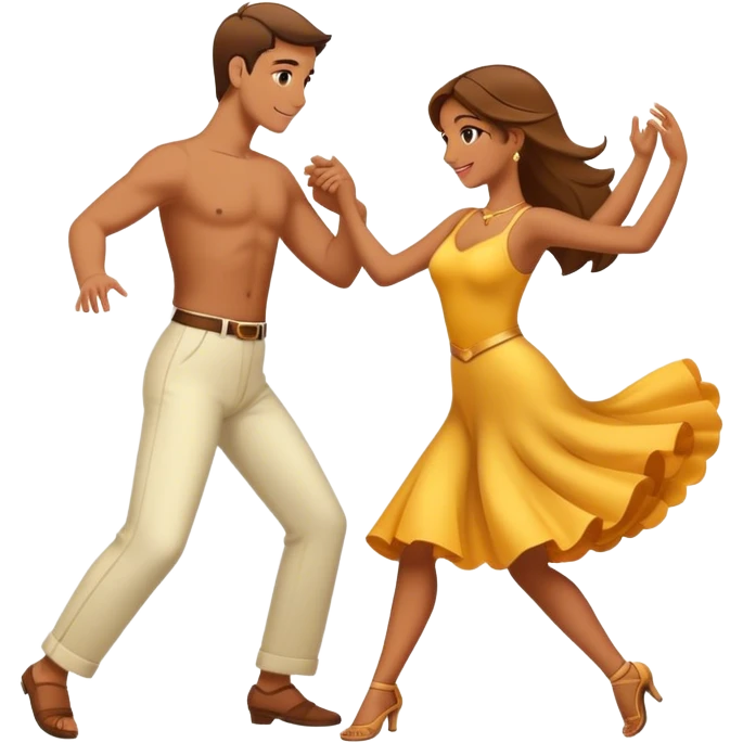 Couple dancing together romantically  emoji