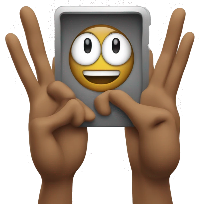 emoji going to take a picture shows square with hands emoji