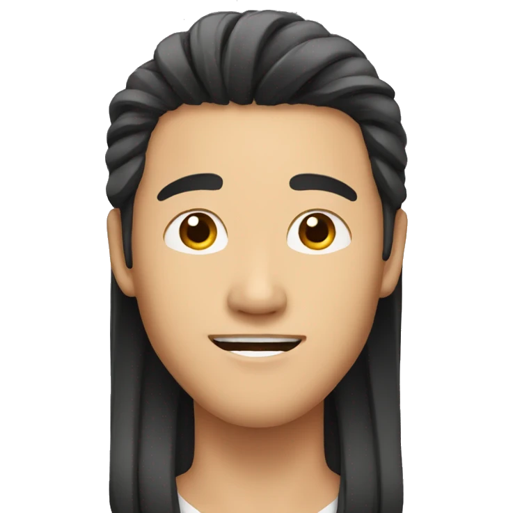 asian guy with long hair emoji
