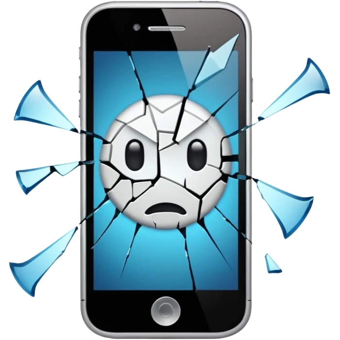 broken white cell phone emoji