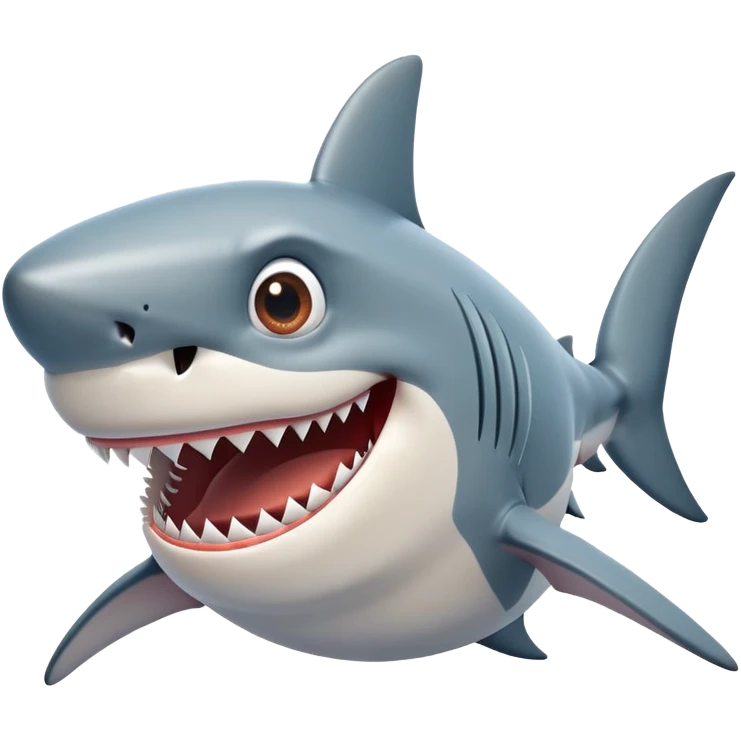 funny shark character in the style of Italian memes, expressive face, comical emoji