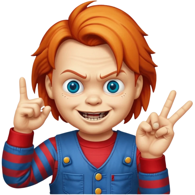 Chucky gang sign emoji