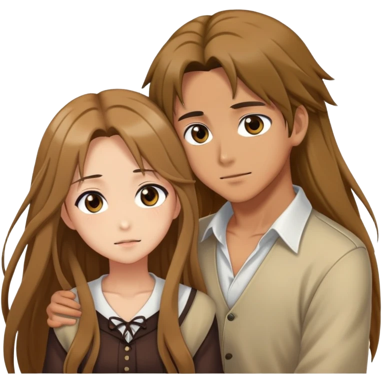 a beautiful romantic anime couple emoji